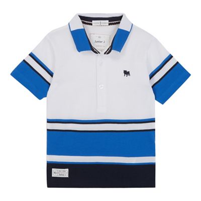 Boys' white and blue polo shirt